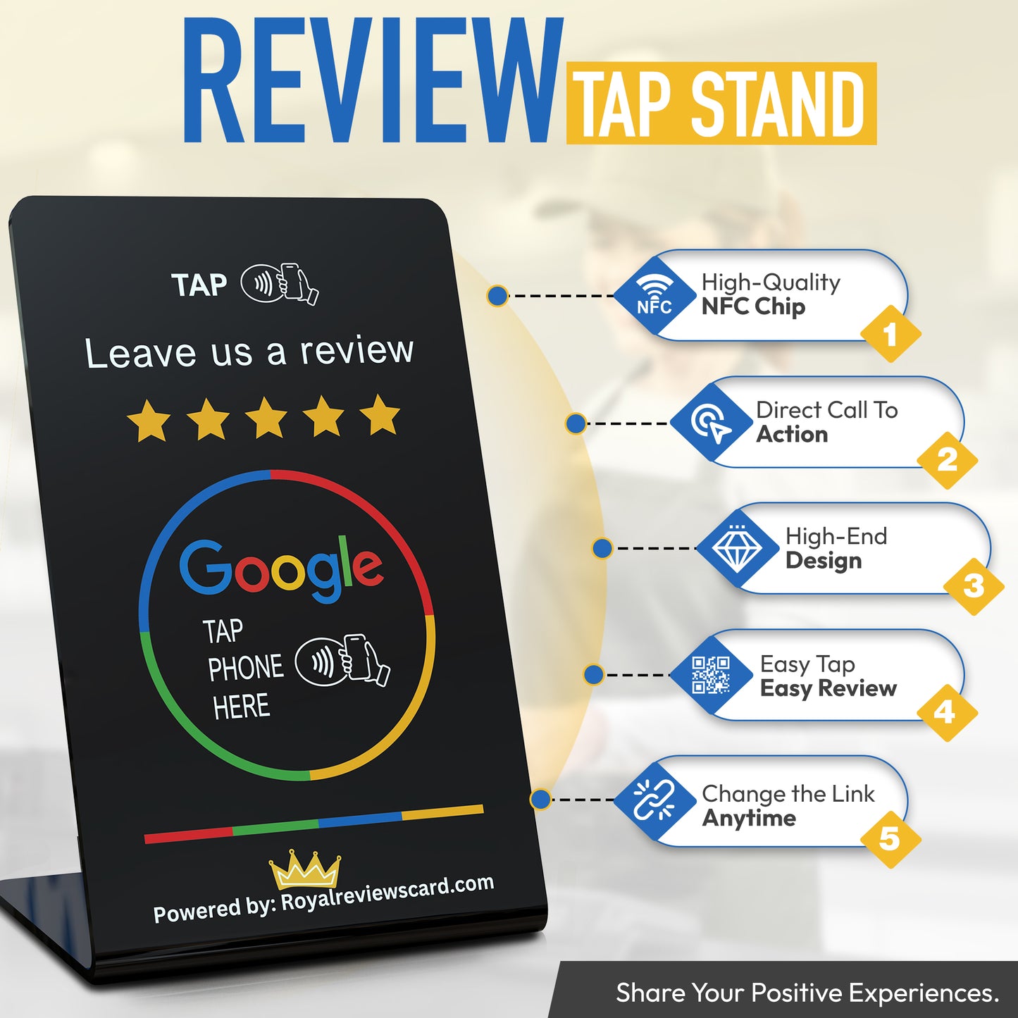 Google reviews stand